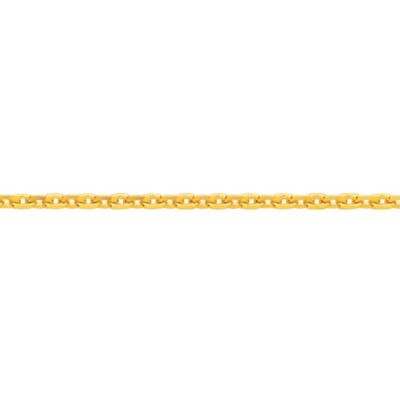 Collier chaîne maille forçat en plaqué or, 2.25mm