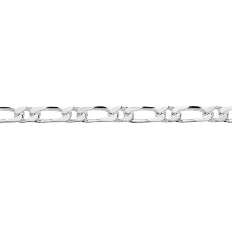 Chaîne maille alternée en argent, 5mm