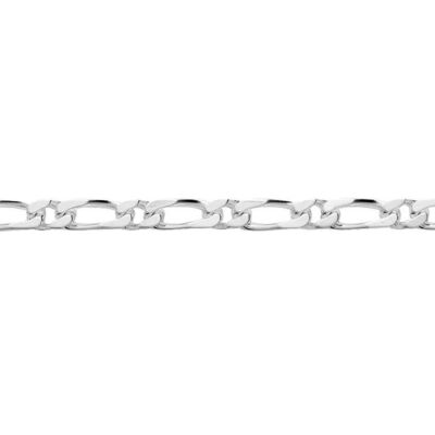 Chaîne maille alternée en argent, 5mm