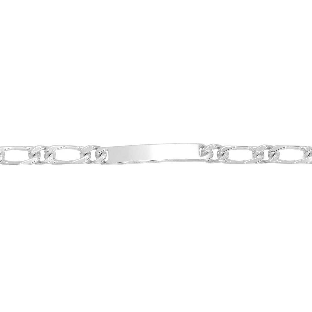 Gourmette maille cheval alternée en argent poli, 6mm vue 1