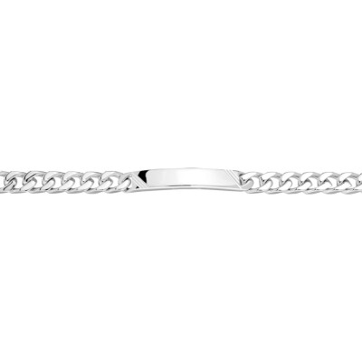 Gourmette maille gourmette en argent poli, 6mm