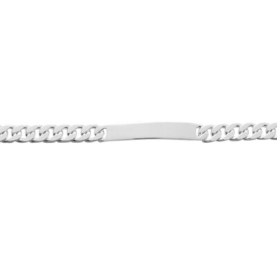 Gourmette maille gourmette en argent poli, 7mm