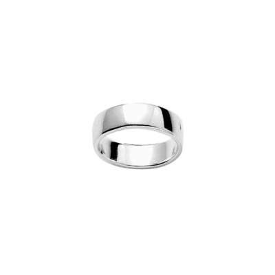 Alliance ruban en argent rhodié 5mm
