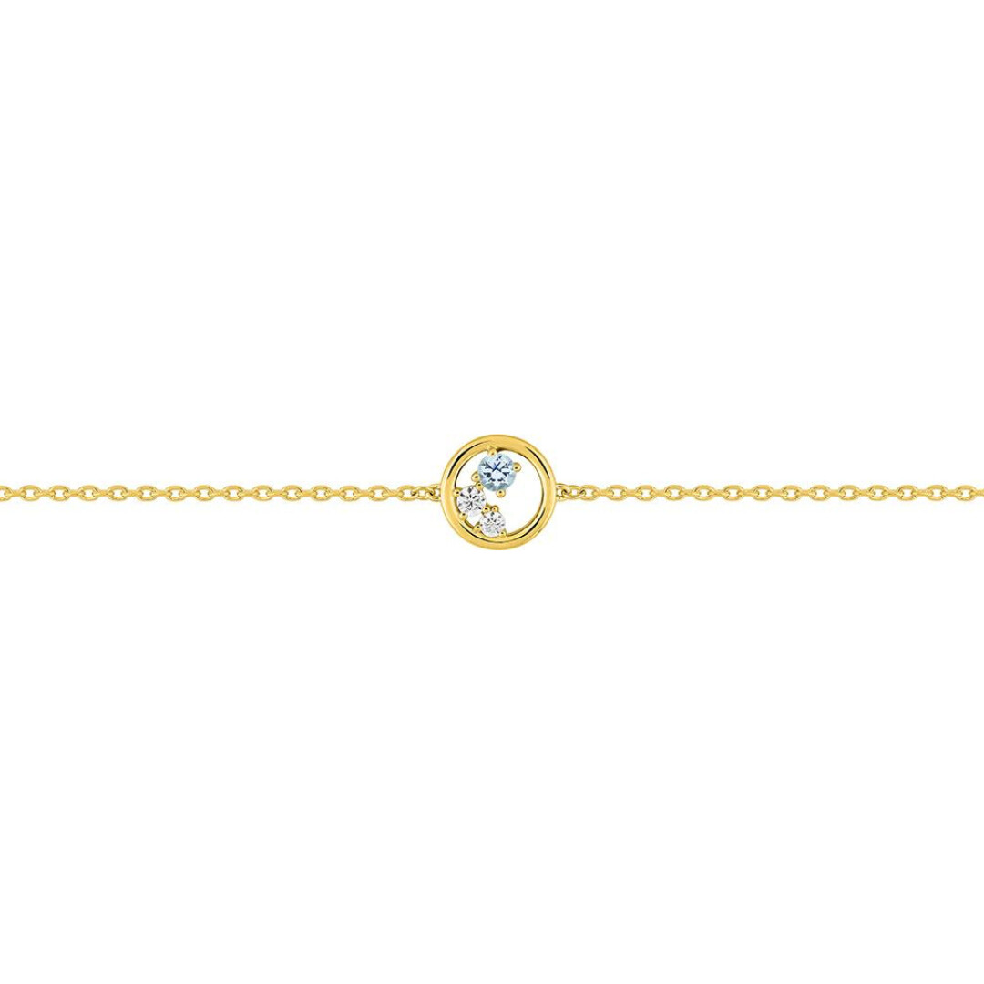 Bracelet en plaqué or et oxydes de zirconium vue 1