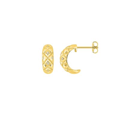 Boucles d'oreilles en plaqué or et oxydes de zirconium