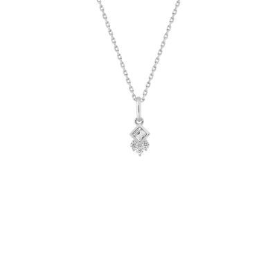 Collier en argent et oxydes de zirconium