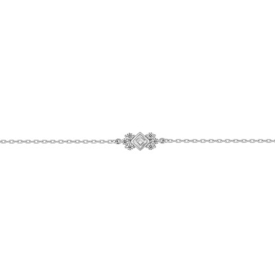 Bracelet en argent et oxydes de zirconium