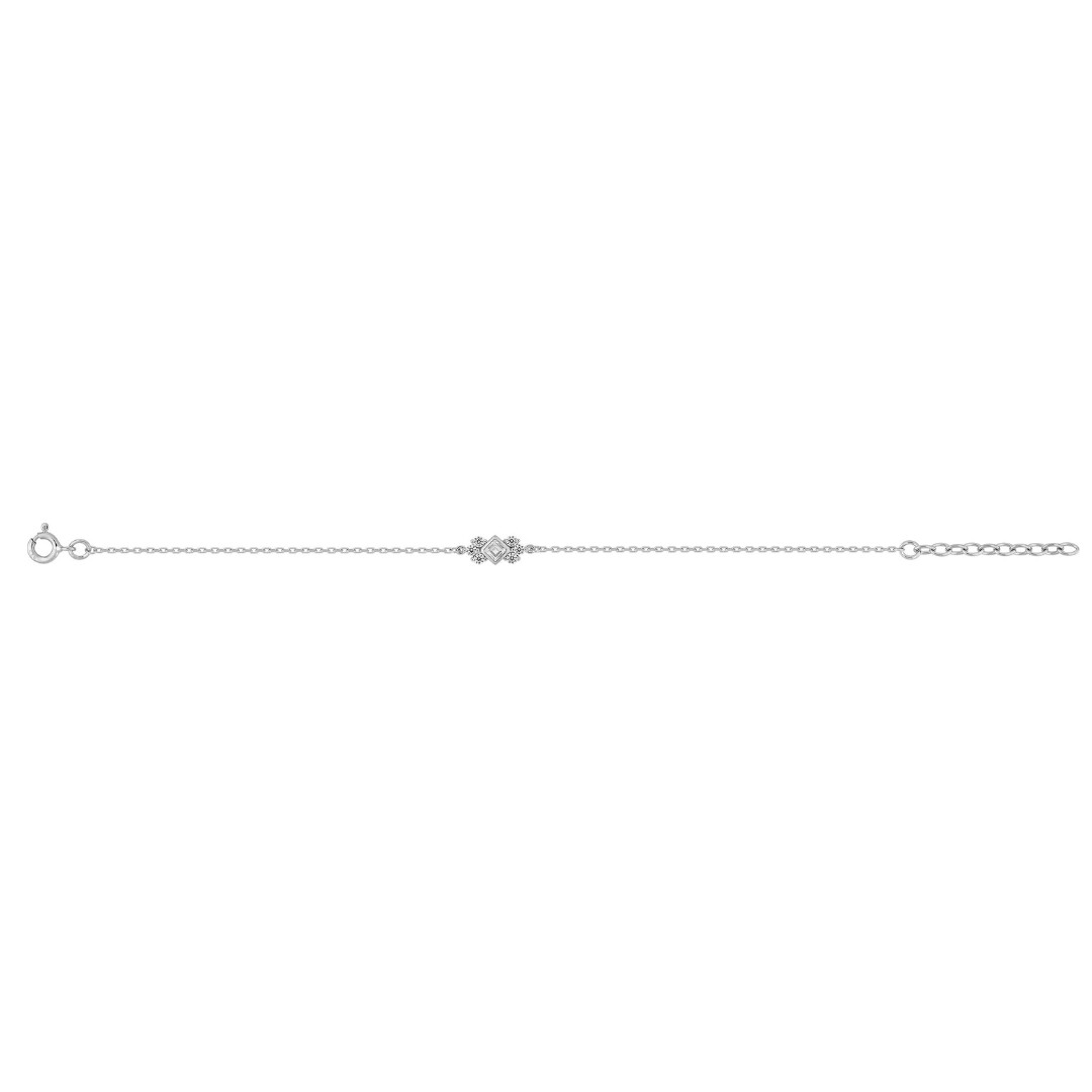 Bracelet en argent et oxydes de zirconium vue 2