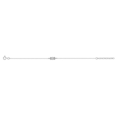 Bracelet en argent et oxydes de zirconium