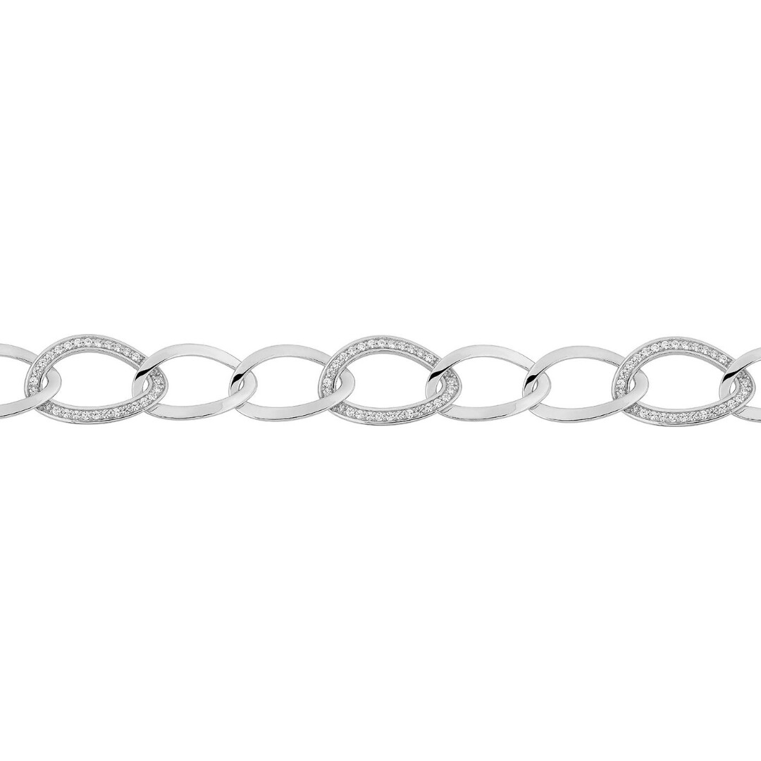 Bracelet en argent et oxydes de zirconium vue 2