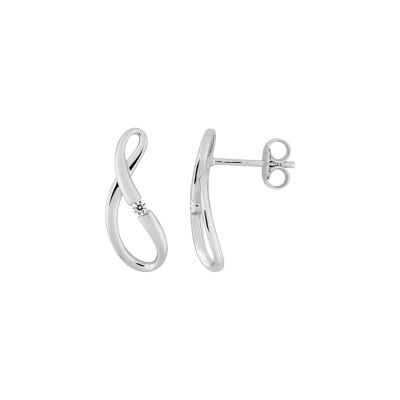 Boucles d'oreilles en argent et oxydes de zirconium