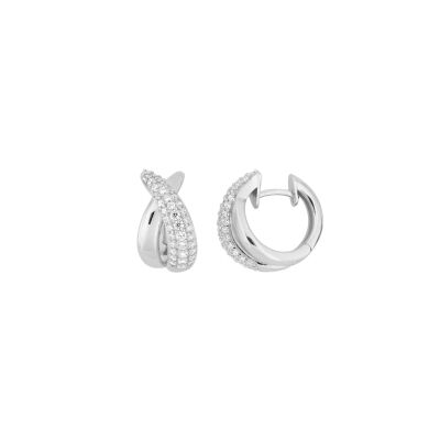Boucles d'oreilles en argent et oxydes de zirconium