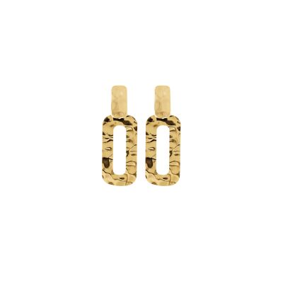 Boucles d'oreilles Etrusca en métal doré à l'or fin 18 carats