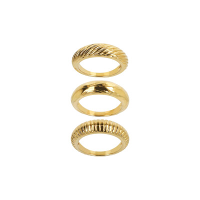 Bague Etrusca en métal doré à l'or fin 18 carats