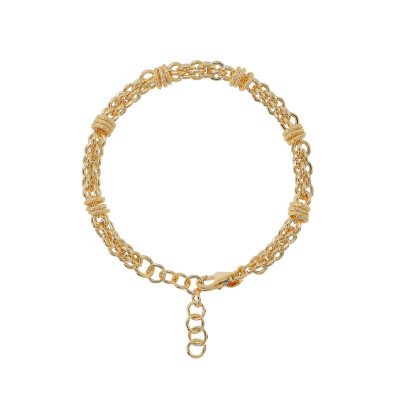 Bracelet Etrusca en métal doré à l'or fin 18 carats