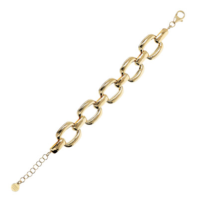 Bracelet Etrusca en métal doré à l'or fin 18 carats