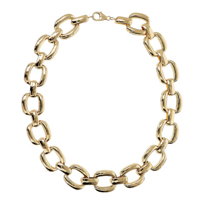 Collier Etrusca en métal doré à l'or fin 18 carats