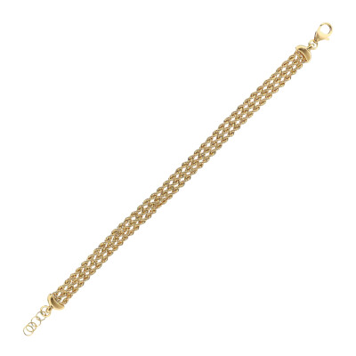 Bracelet Etrusca en métal doré à l'or fin 18 carats