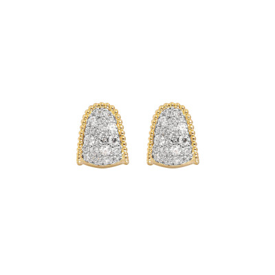 Boucles d'oreilles Etrusca en métal doré à l'or fin 18 carats