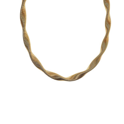 Collier Etrusca en métal doré à l'or fin 18 carats