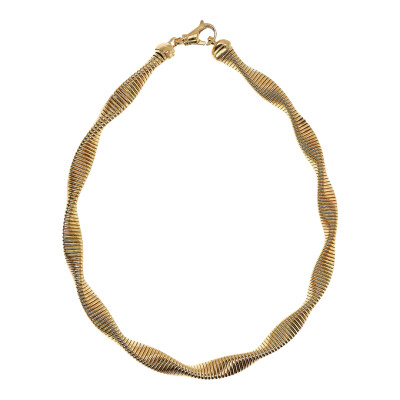 Collier Etrusca en métal doré à l'or fin 18 carats