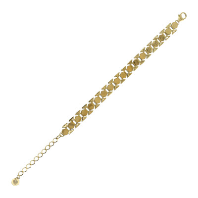 Bracelet Etrusca en métal doré à l'or fin 18 carats