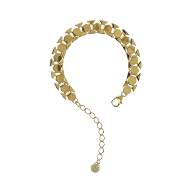 Bracelet Etrusca en métal doré à l'or fin 18 carats