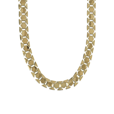 Collier Etrusca en métal doré à l'or fin 18 carats