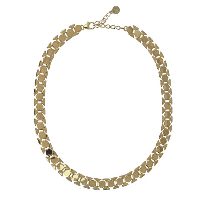 Collier Etrusca en métal doré à l'or fin 18 carats