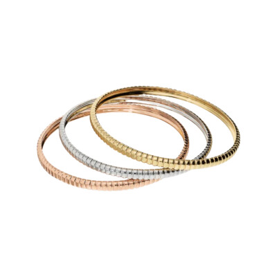 Bracelet Etrusca en métal doré à l'or fin 18 carats