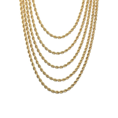 Collier Etrusca en métal doré à l'or fin 18 carats