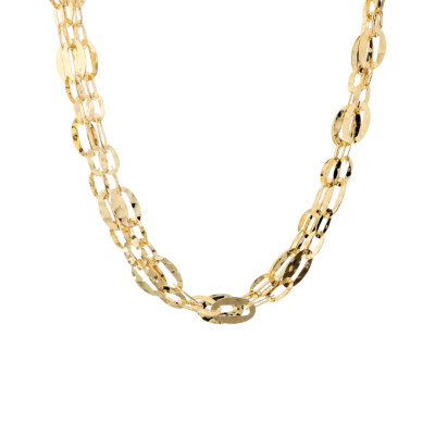 Collier Etrusca en métal doré à l'or fin 18 carats
