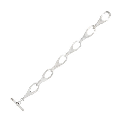 Bracelet en métal argenté