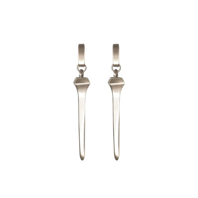 Boucles d'oreilles en métal argenté