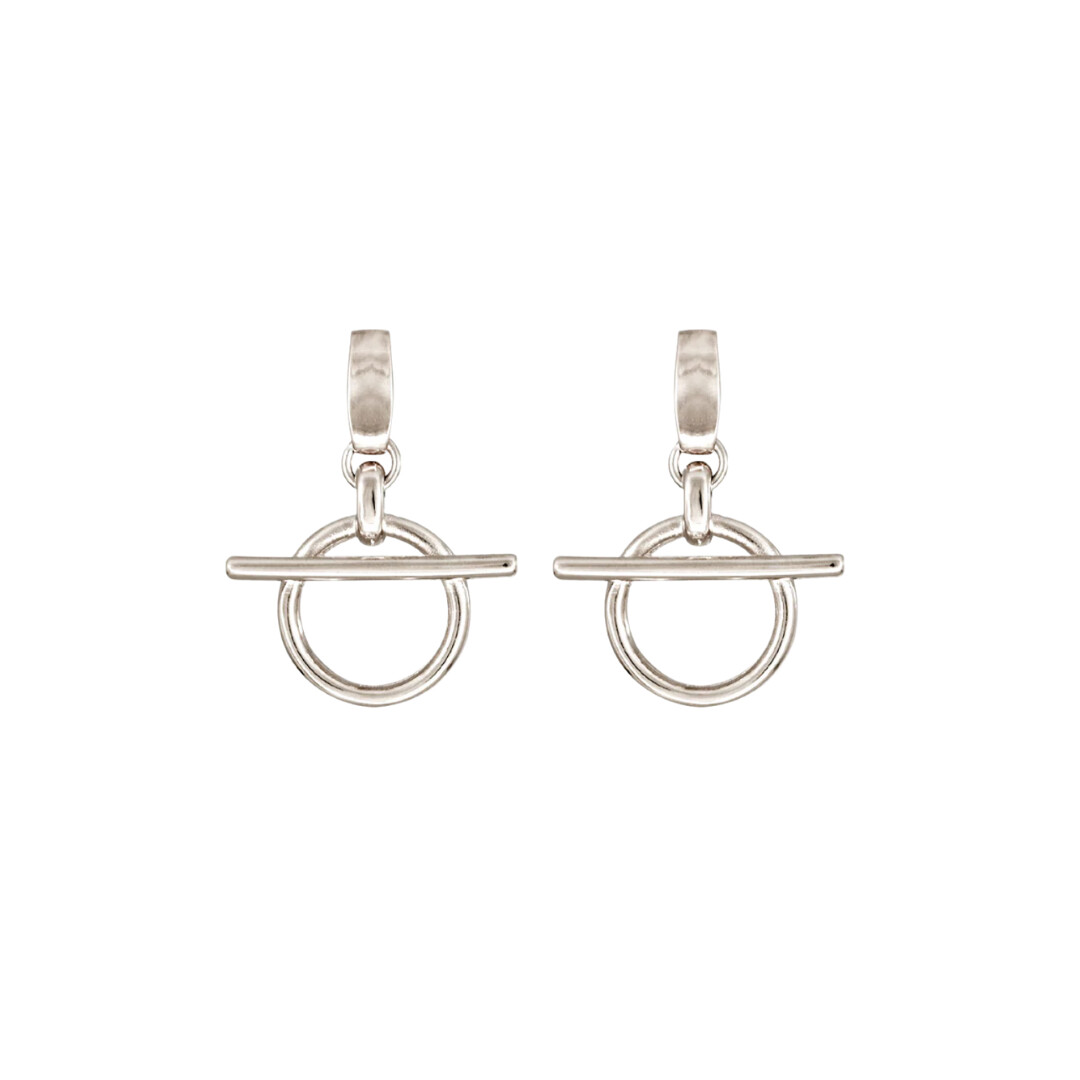 Boucles d'oreilles en métal argenté