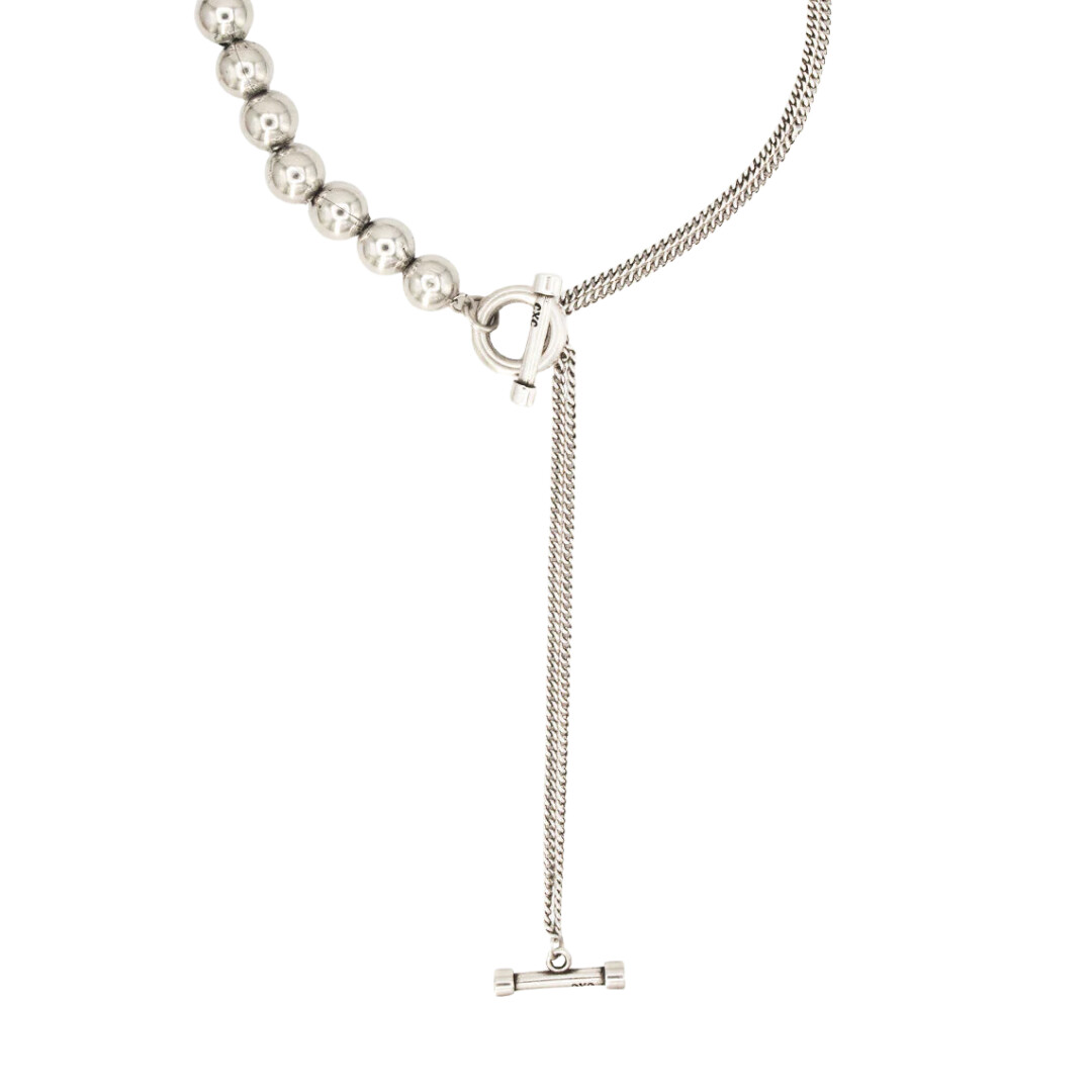 Collier en métal argenté