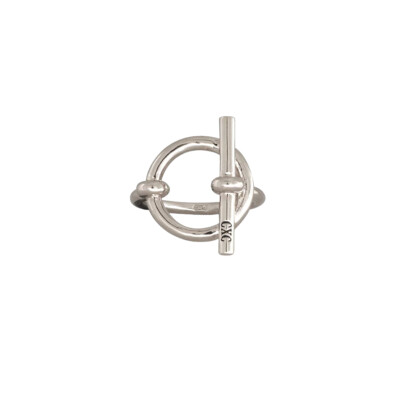 Bague en métal argenté