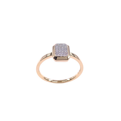 Bague en or jaune et diamants