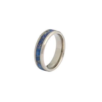 Bague en titane et lapis lazuli