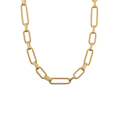 Collier Etrusca en métal doré à l'or fin 18 carats