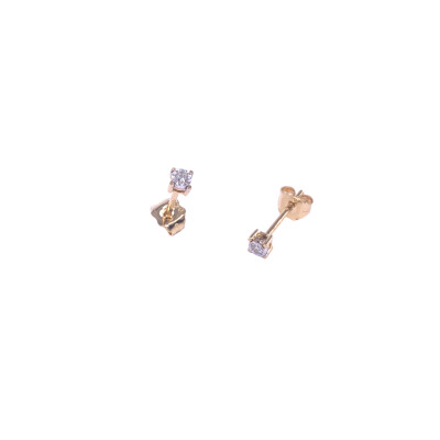 Boucles d'oreilles en or jaune et diamants