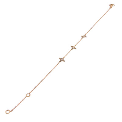 Bracelet en or jaune, motif étoile