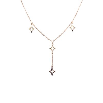 Collier en or jaune, motif étoile