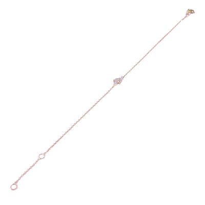 Bracelet en or jaune et oxyde de zirconium