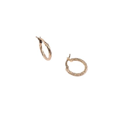 Créoles en or jaune, diamètre extérieure 14.5mm