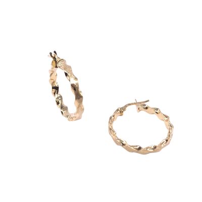 Créoles en or jaune, diamètre extérieure 23.5mm