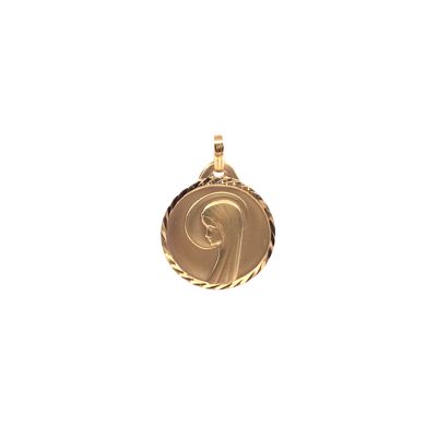 Médaille Vierge en or jaune 14.5mm