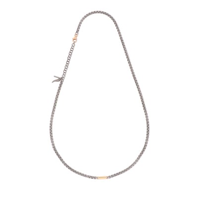 Collier en titane et or rose 375 ‰