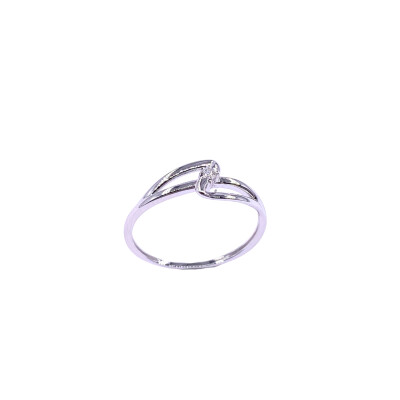 Solitaire en or blanc et diamant