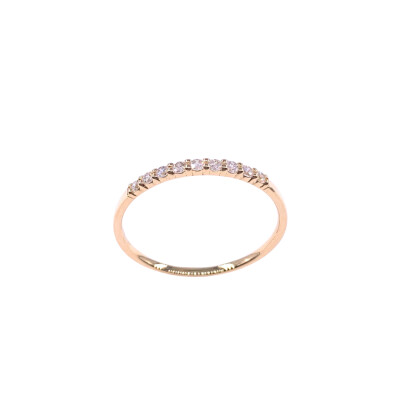 Alliance en or jaune et diamants